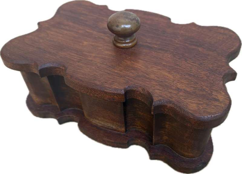 Vintage wood jewellery box wooden trinket box