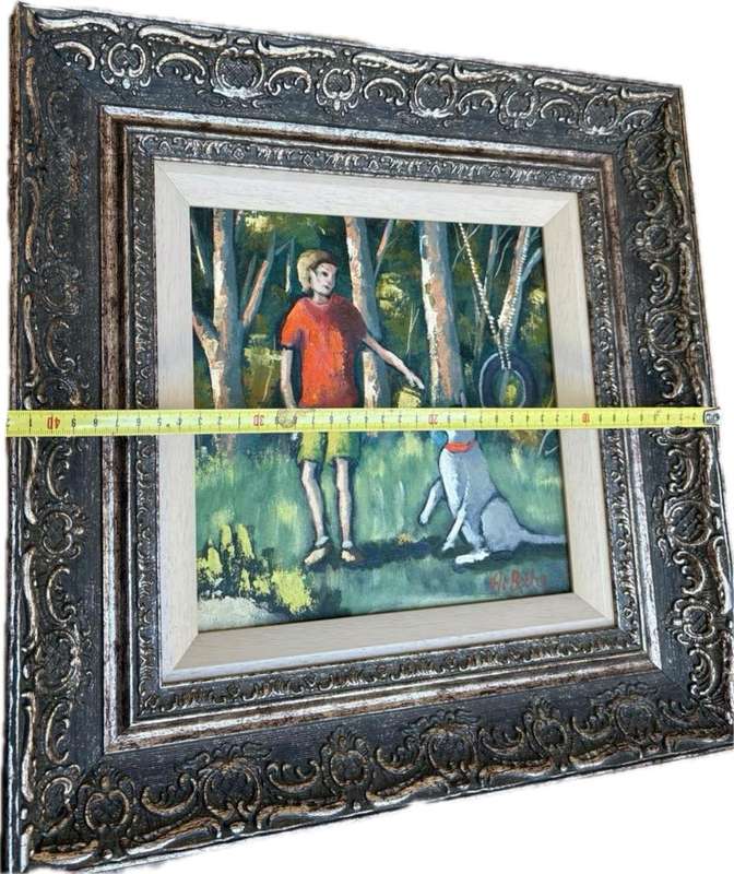 At Botha original art acrylic collection of 3 paintings , beautifully framed
