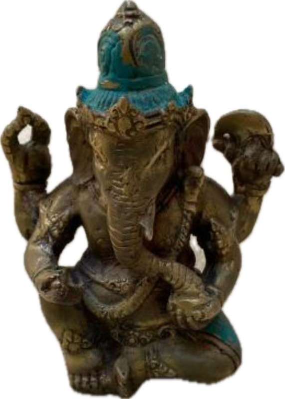 vintage Ganesha Ganesh Hindu brass Lord god Elephant figurine statue