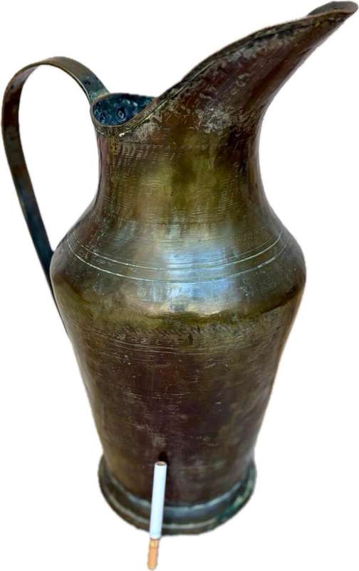 Vintage  heavy brass large water  Pitcher - 1 Gallon