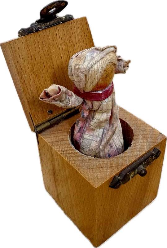 Vintage Anne Fuller Designs Little Bo Peep Pop-Up Doll Wooden Box