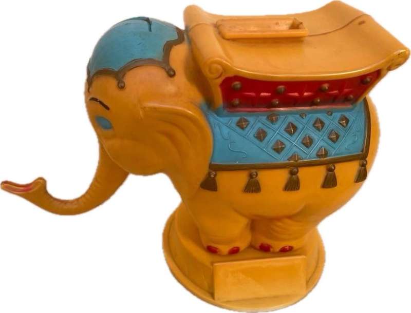 VINTAGE SYLVESTER ELEPHANT PLAY N SAVE MECHANICAL BANK