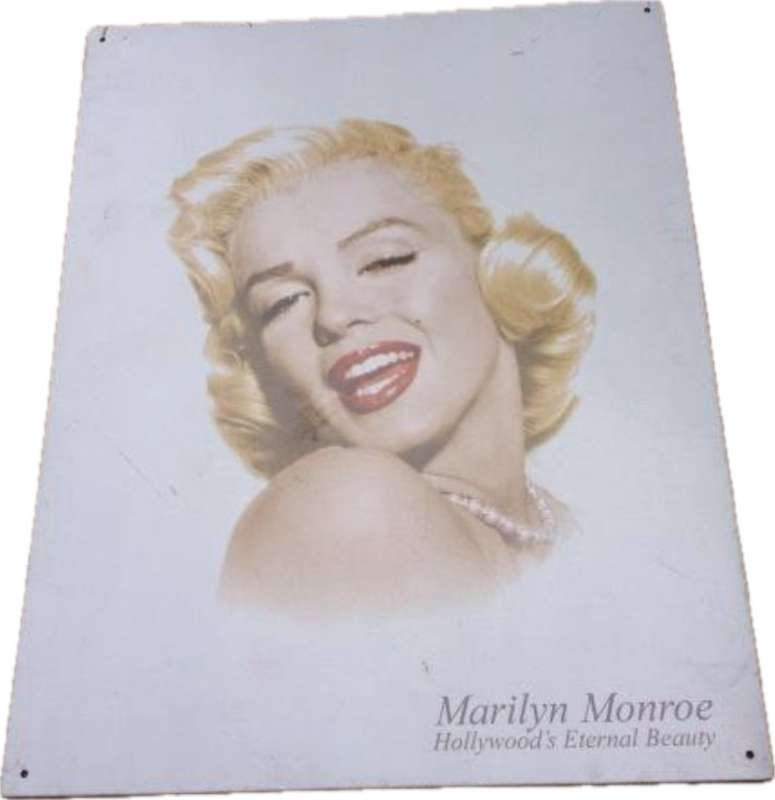 Marilyn Monroe metal old sign