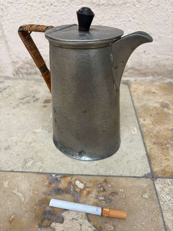 Vintage Sheffield craftsman pewter teapot