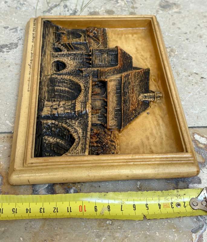rare  1920 Arthur Osborne Ivorex Wall Plaque 3d old coal Bedford wall hanging