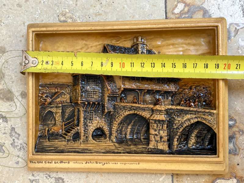 rare  1920 Arthur Osborne Ivorex Wall Plaque 3d old coal Bedford wall hanging
