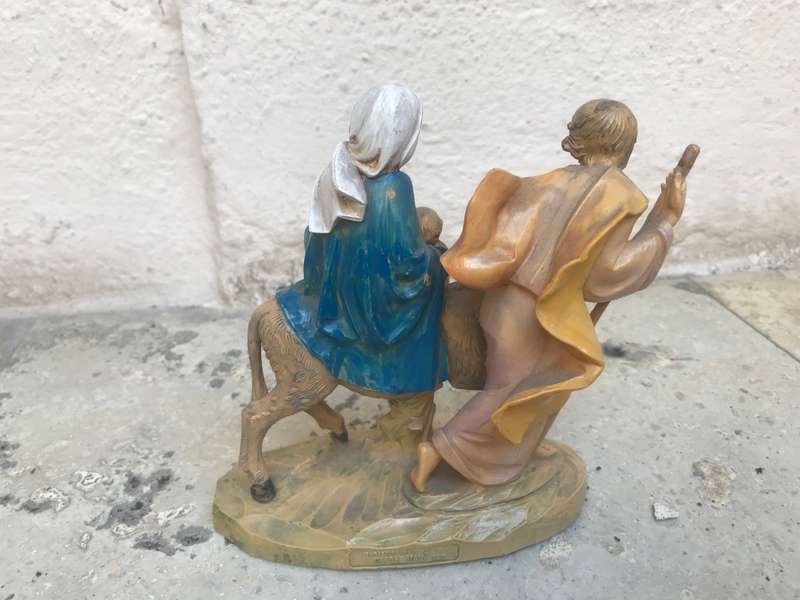 Fontanini religious flight to safety nativity figure Joseph Mary Jesus