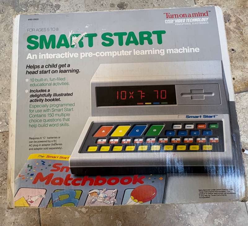Vintage Vtech Smart Start pre computing learning machine 1988