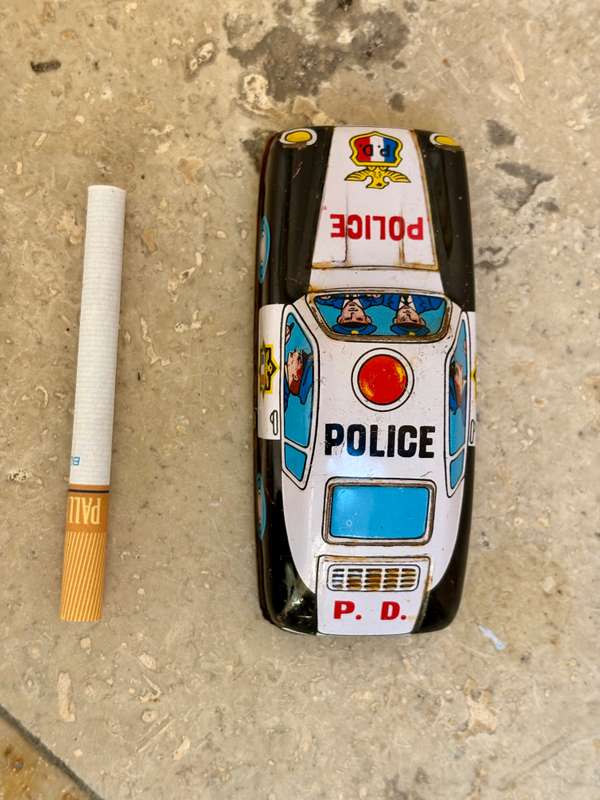 Vintage tin police car