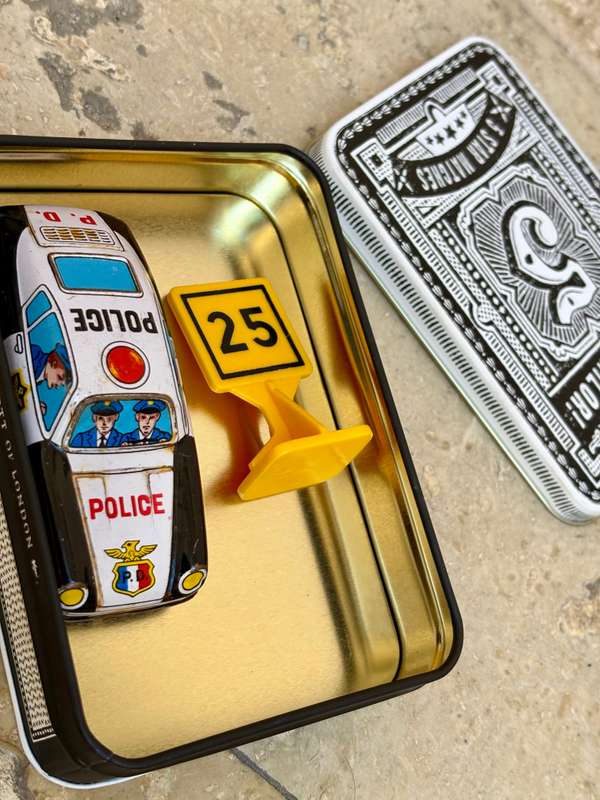 Vintage tin police car