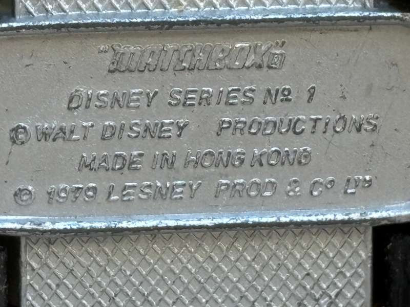 Matchbox Lesney Mickey Mouse Disney fire engine Hong Kong 1979