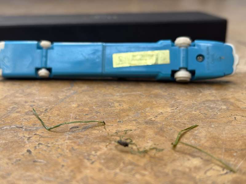 VINTAGE 1990 blue SANRIO SURFER PULL-BACK Friction CAR PEN, JAPAN