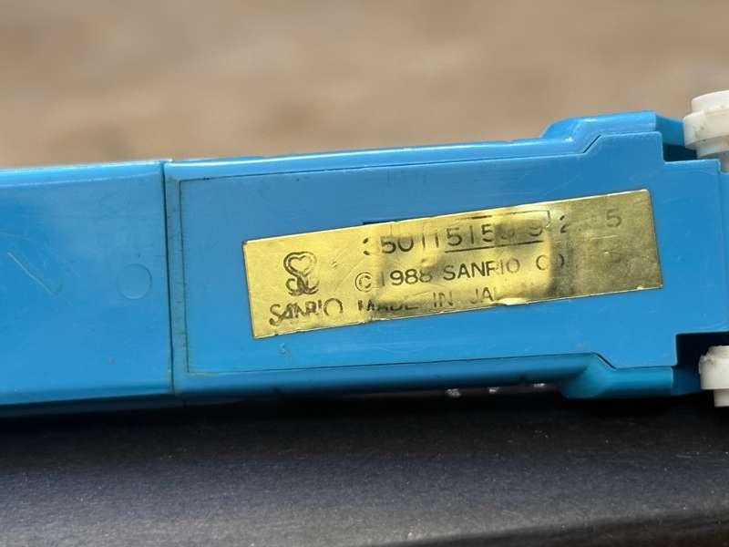 VINTAGE 1990 blue SANRIO SURFER PULL-BACK Friction CAR PEN, JAPAN