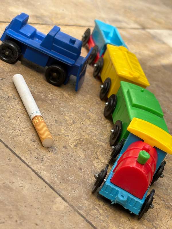 Vintage train set plastic 50s 60s