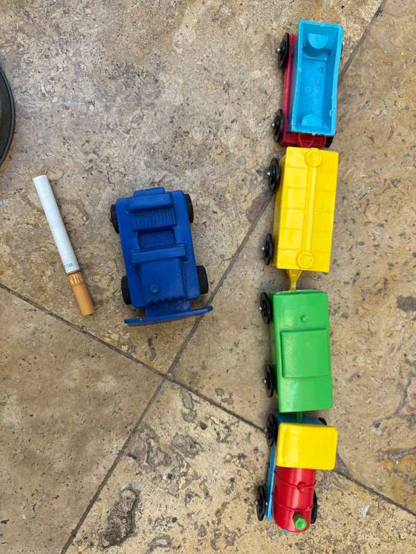 Vintage train set plastic 50s 60s