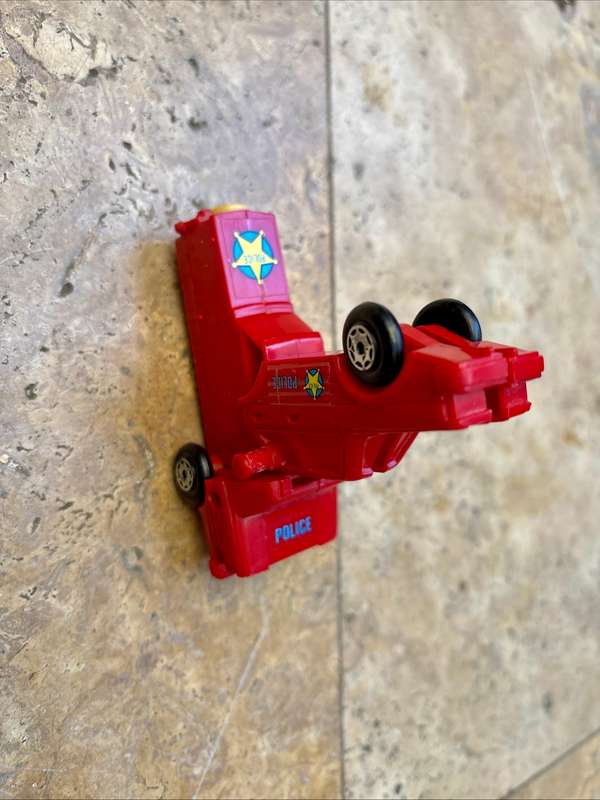 Vintage esso robot racer transforming police car pvc Hong Kong  1984