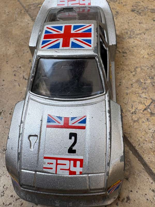 Vintage Polistil racing car pair Ferrari Porsche