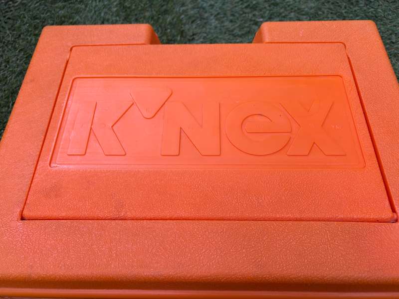 Vintage Knex k-Nex create and build toy bundle hard carry box lot orange