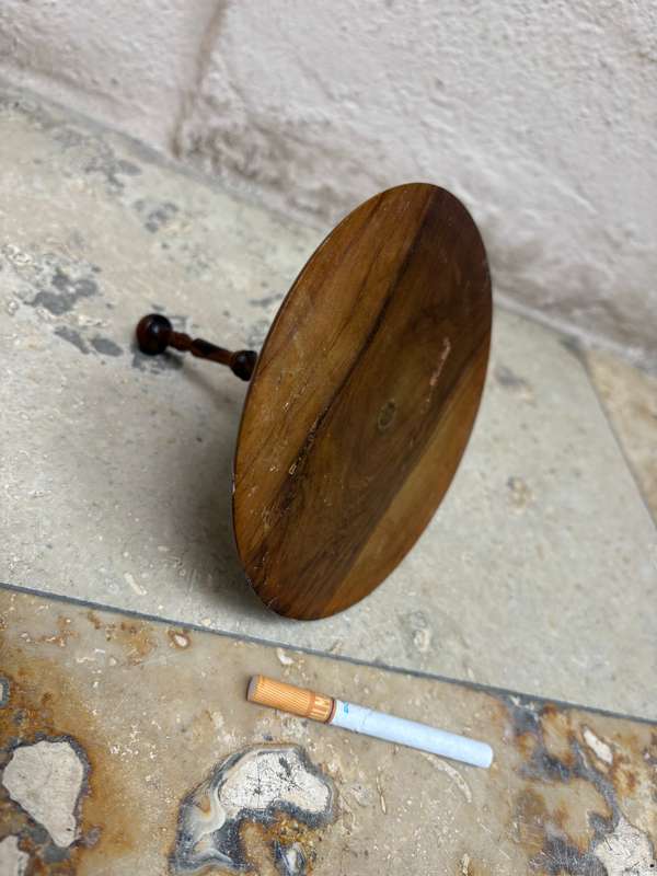 wig stand treen exotic wood turned Antique