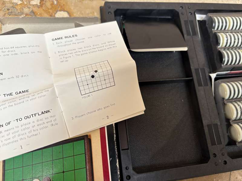Vintage magnet Othello game by Tsukuda Original  boxed complete , 1980 Japan