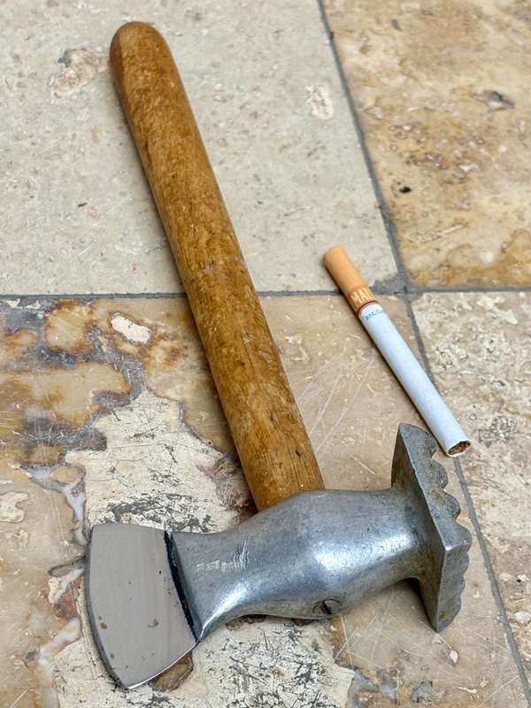 Vintage meat tenderiser mallet primitive farmhouse