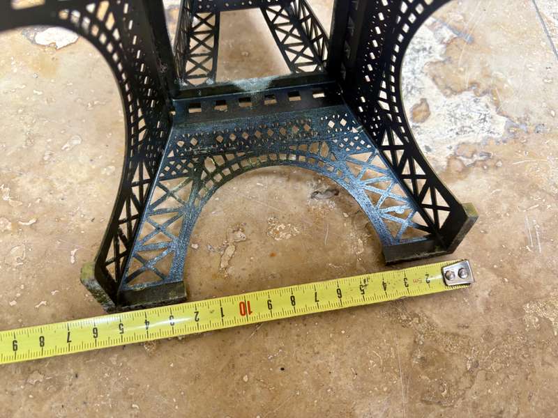 Vintage Eiffel Tower large Paris architecture brass tone metal 38 cm