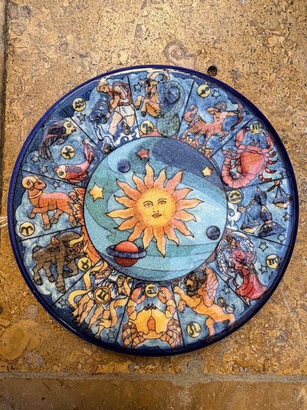 Horoscope porcelain wall plate