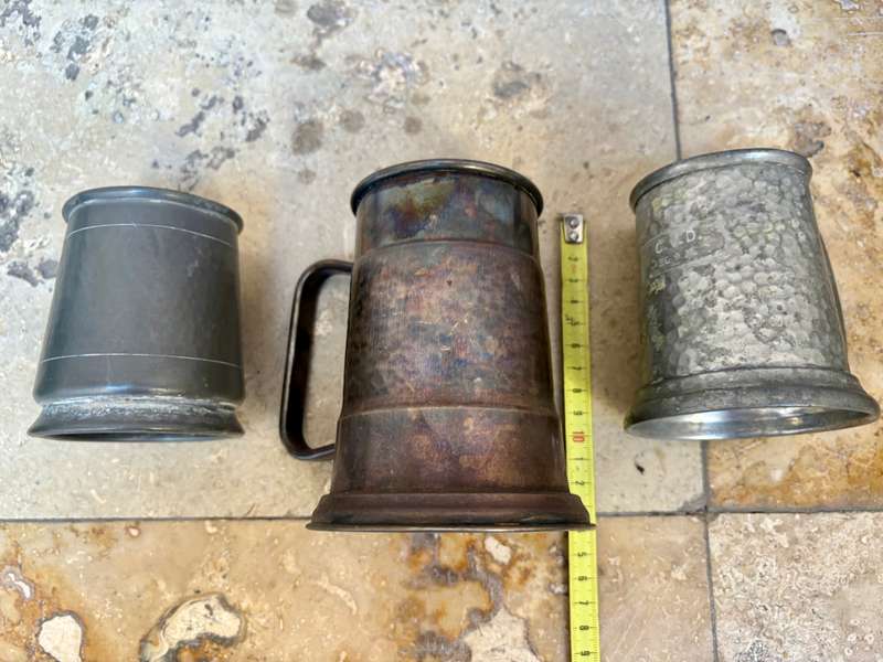 Vintage lot of tankard tankards various sizes styles lot of 5