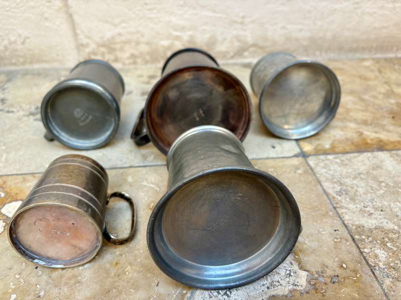 Vintage lot of tankard tankards various sizes styles lot of 5