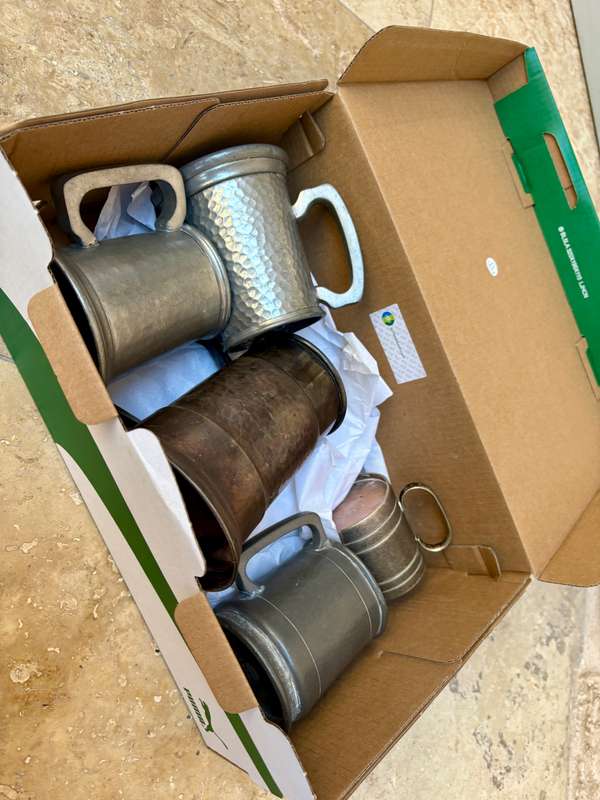Vintage lot of tankard tankards various sizes styles lot of 5