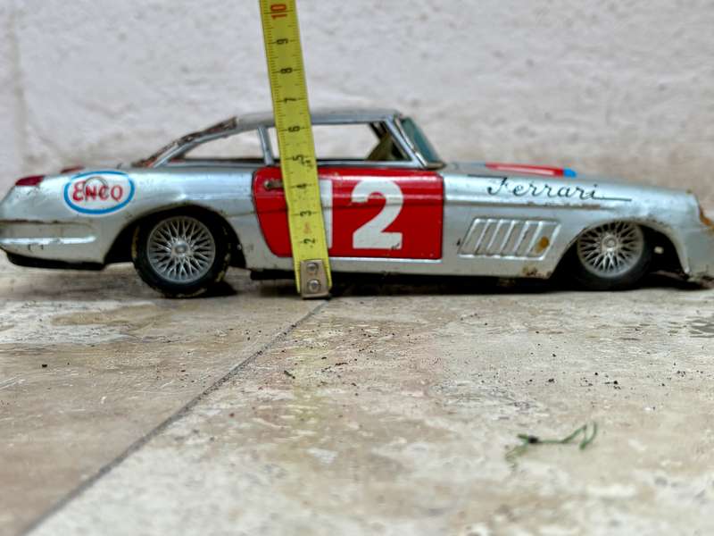 RARE!! 1960s BANDAI~FERRARI SUPERAMERICA Rallye Monte Carlo Japan 60s tin car