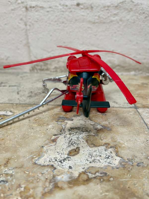 VINTAGE TOY MID-NITE THUNDER HELICOPTER LIGHTS AND BUMBER CAR ACTION NEW BRIGHT chopper