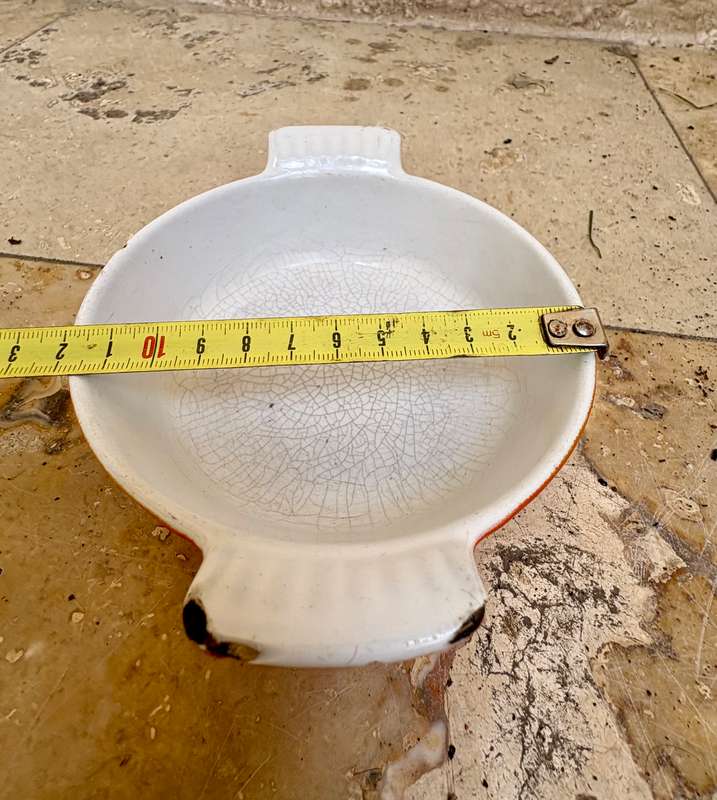 Vintage HUSQVARNA Cast Iron Oven Dish, Orange Iron Enamel Baking Dish, Sweden, 1950s