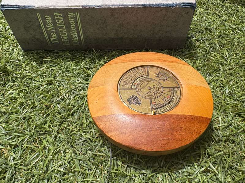 Vintage 50 year perpetual desk calendar 2001-2050 paper weight