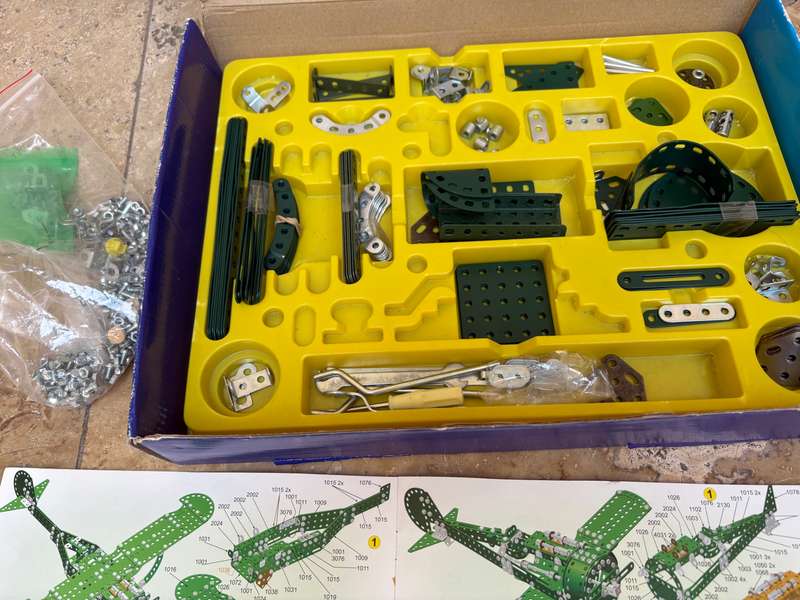 Vintage Metal construction set Merkur Flying wings,, made in CZECH REPUBLIC