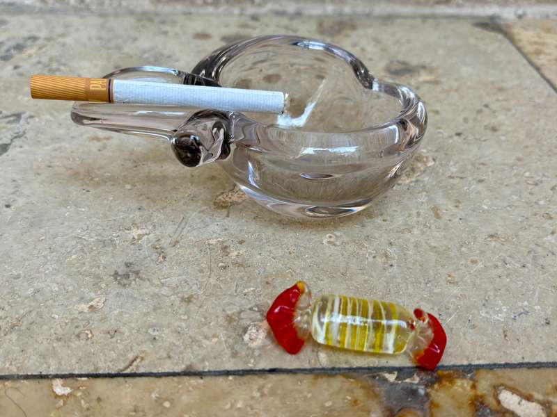 Murano sweet Murano glass Apple ashtray