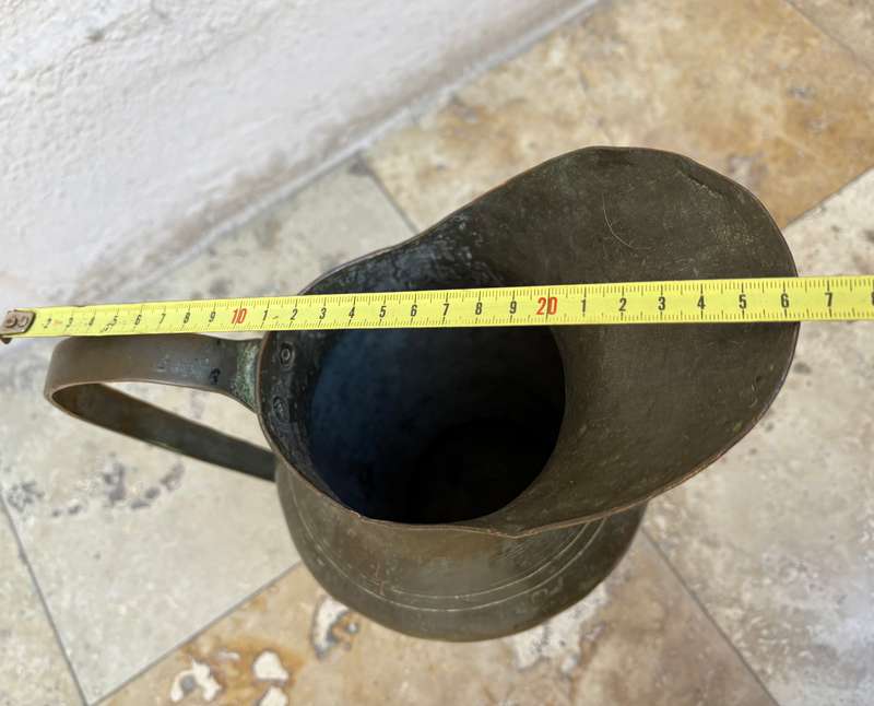 Vintage  heavy brass large water  Pitcher - 1 Gallon
