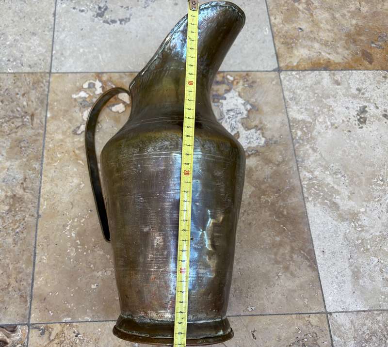 Vintage  heavy brass large water  Pitcher - 1 Gallon