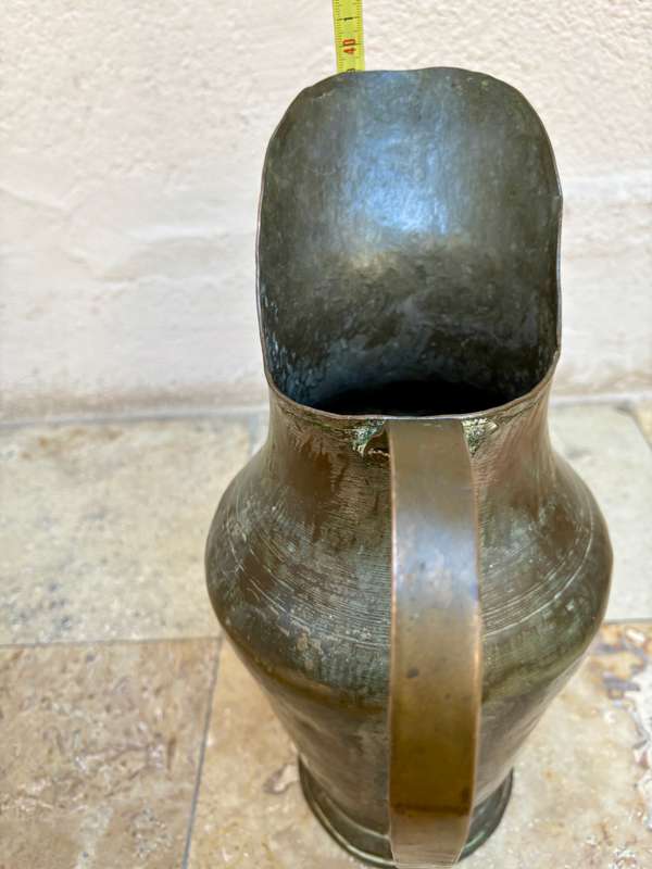 Vintage  heavy brass large water  Pitcher - 1 Gallon