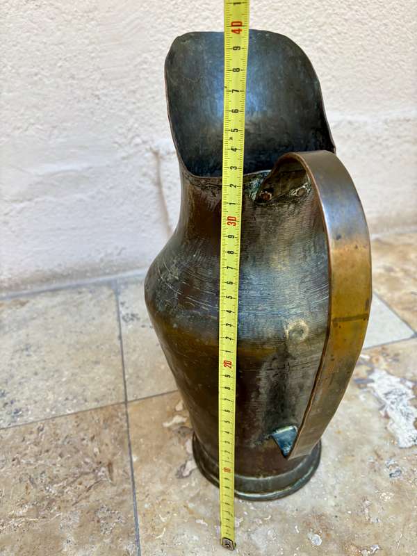 Vintage  heavy brass large water  Pitcher - 1 Gallon