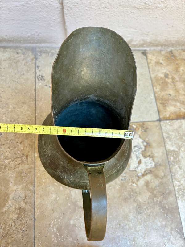 Vintage  heavy brass large water  Pitcher - 1 Gallon