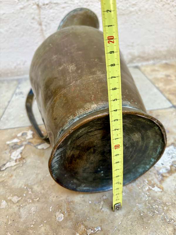 Vintage  heavy brass large water  Pitcher - 1 Gallon