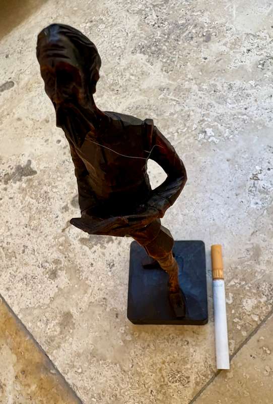 Vintage hand carved wooden Don Quijote wood figure figurine Spain statuette