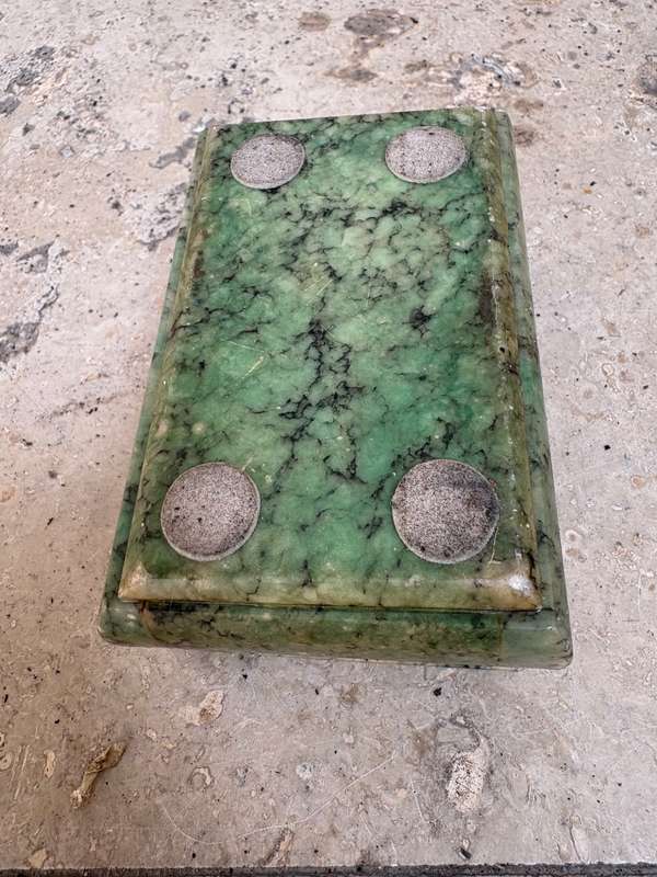 Vintage alabaster jewellery box trinket box Italy