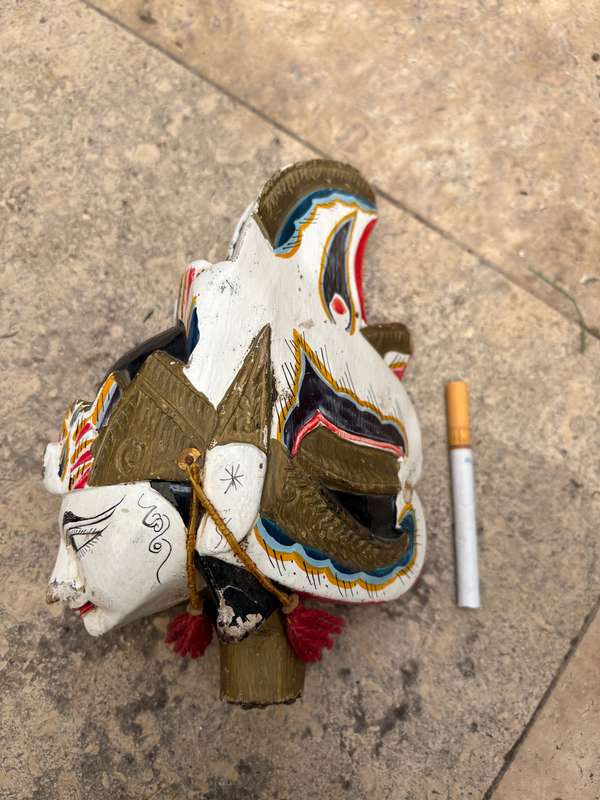 Vintage Indonesian rod puppet wayang golek stick puppet head