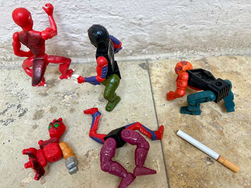 Multi-Bot of He-Man-Masters of the Universe 1986 Vintage Figure lot of 3 with he man spares MOTU