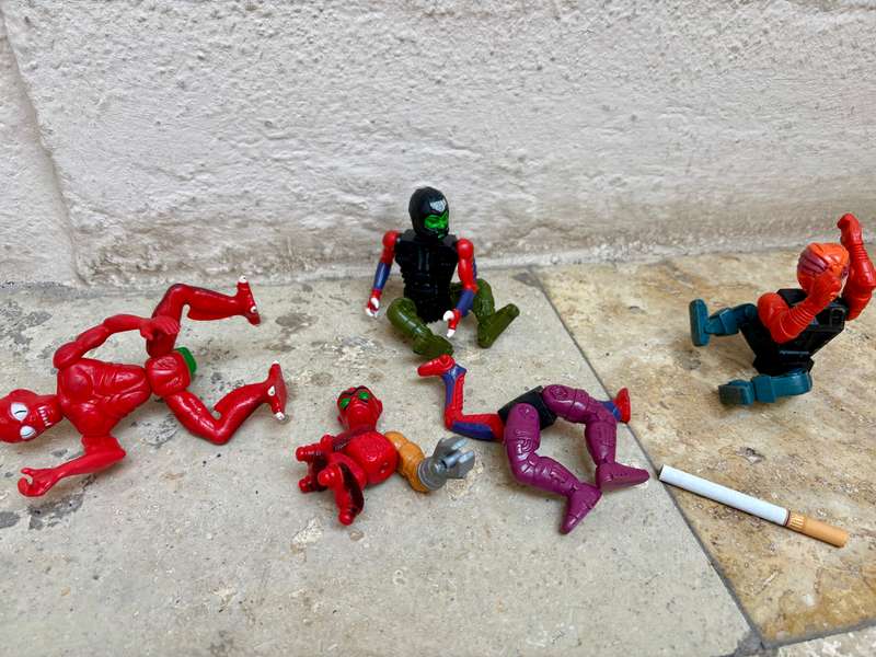 Multi-Bot of He-Man-Masters of the Universe 1986 Vintage Figure lot of 3 with he man spares MOTU