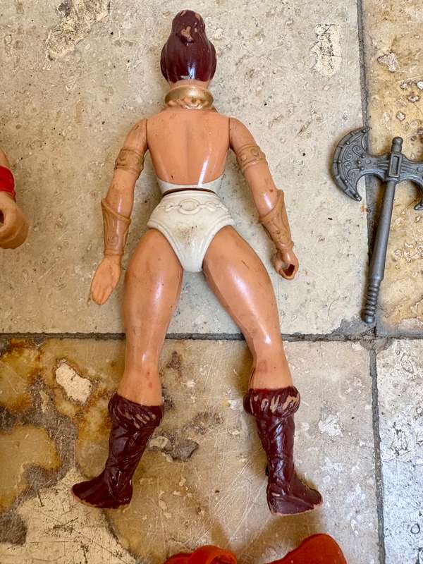 1981 He Man of He-Man Masters of the Universe Teela figure pair with props
