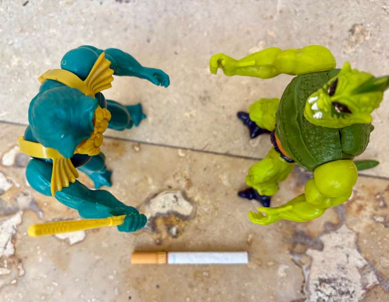 1984 Whiplash of He-Man-Masters of the Universe + he man Mer-man 1981  action figure pair