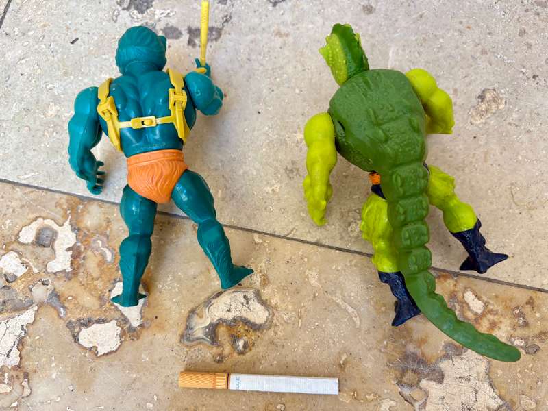 1984 Whiplash of He-Man-Masters of the Universe + he man Mer-man 1981  action figure pair